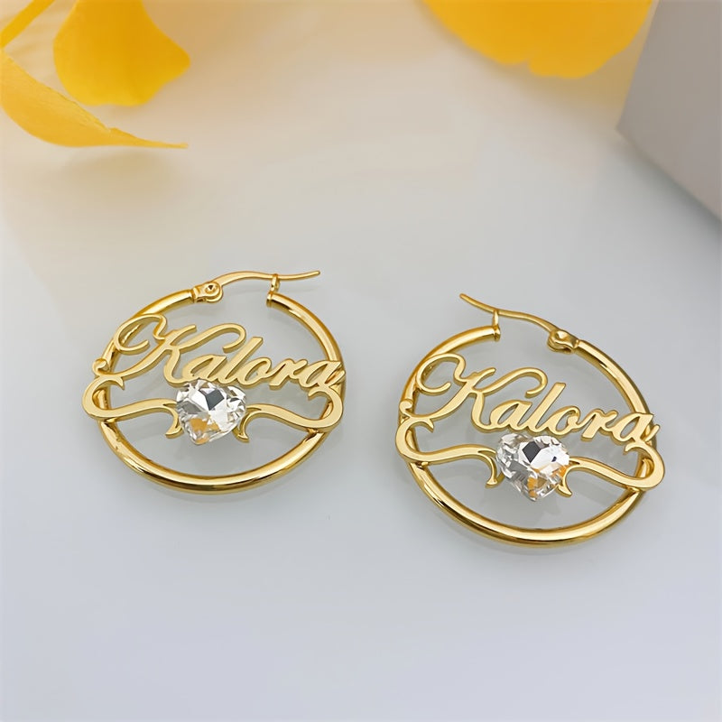 Set Collar y Aros Personalizado con Nombre y Piedra Nacimiento | Detalles con Alma