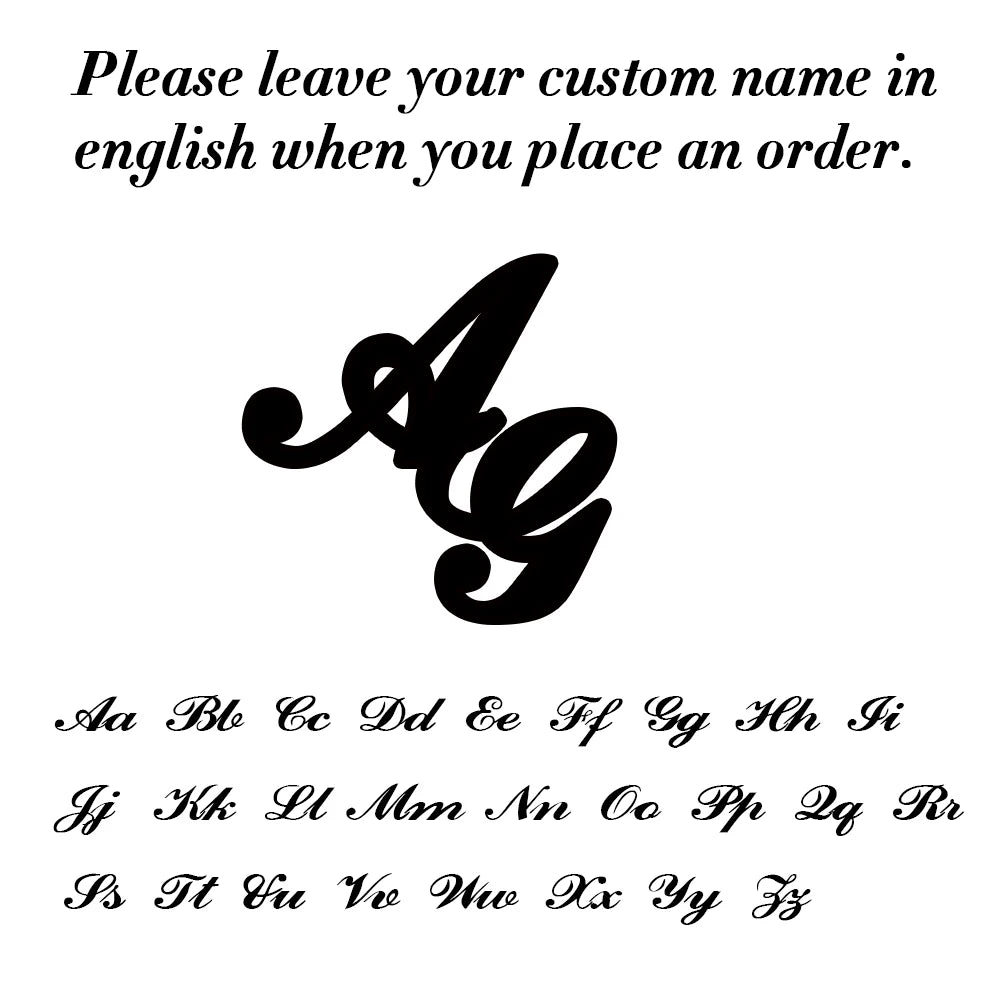 Broche de Iniciales Personalizado en Acero Inoxidable