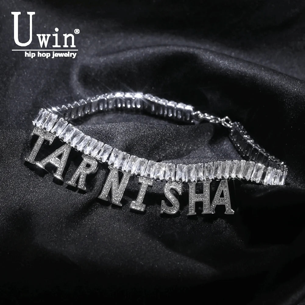 Brazalete Personalizado con Nombre en Circón Cúbico