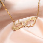 Collar Infinito Árabe Personalizado Nombre Oro 18K | Joyería Islámica Pareja