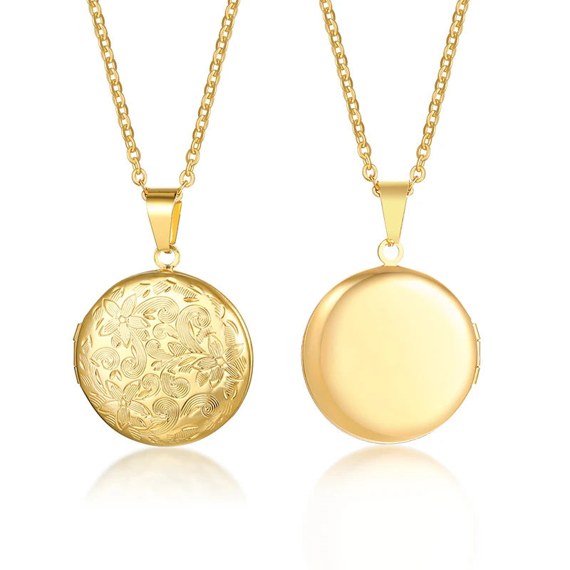 Collar Medallón Corazón Personalizado con Foto y Nombre