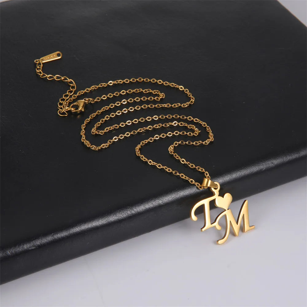 Collar Personalizado con Inicial - Placa de Identidad en Acero Inoxidable