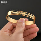 Brazalete Personalizado con Nombre | Acero Inoxidable Premium