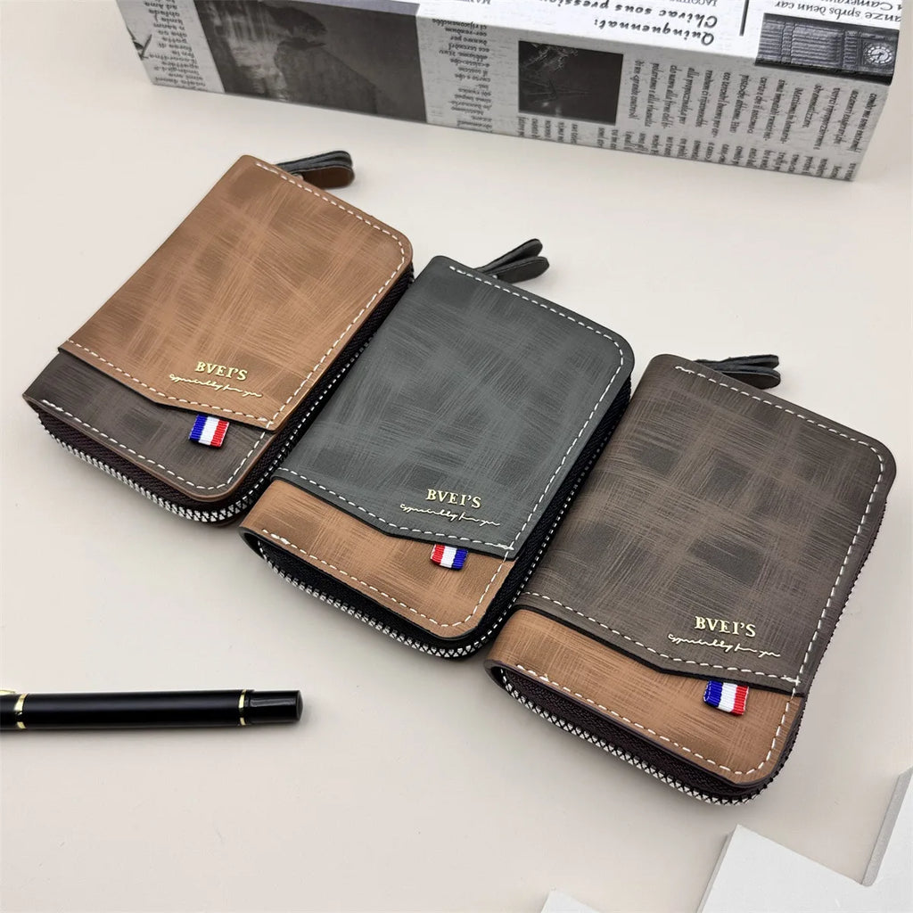 Tarjetero Multifuncional Personalizado Nombre Cuero PU Oro | Billetera Ejecutiva