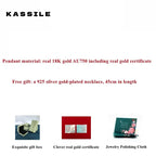 Collar Trébol 5 Hojas Oro 18K Certificado AU750 | Piedra Natural Lujo