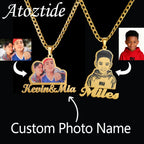 Collar Personalizado con Foto y Nombre Grabado - Acero Inoxidable Premium