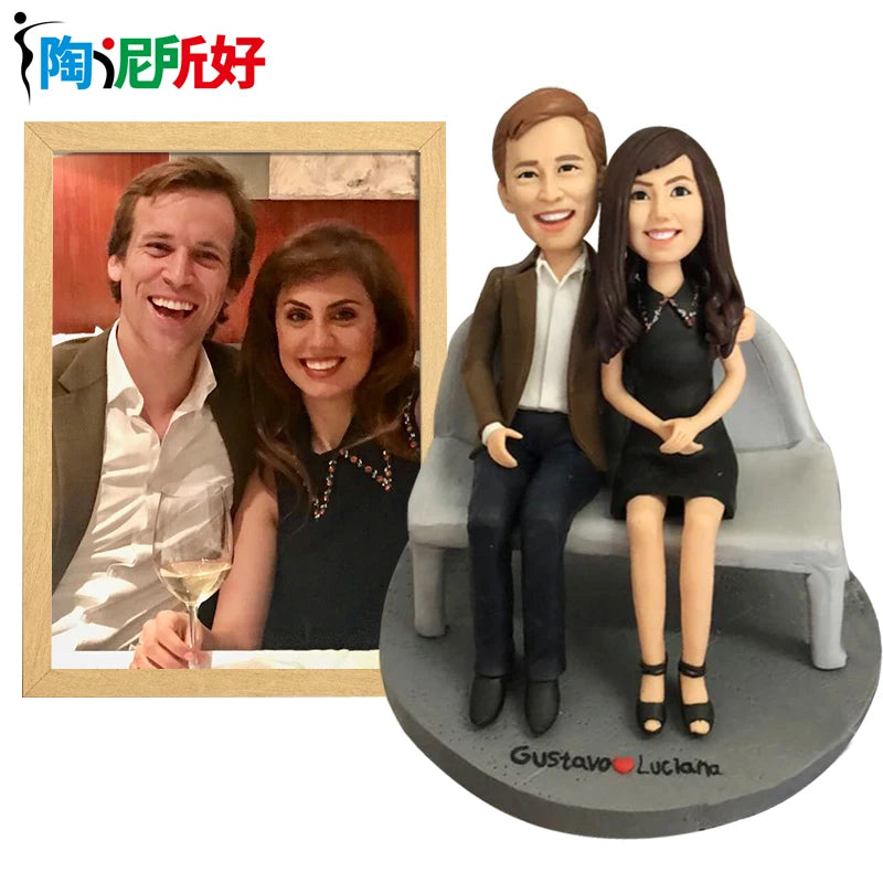 Figura Bobblehead Personalizada - Muñeco de Arcilla 3D Hecho a Mano de Tu Foto