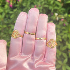 Anillo Personalizado Inicial Corazón - Acero Inoxidable