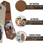 Llavero Cuero Genuino con Foto Personalizada Grabado Láser | Detalles con Alma