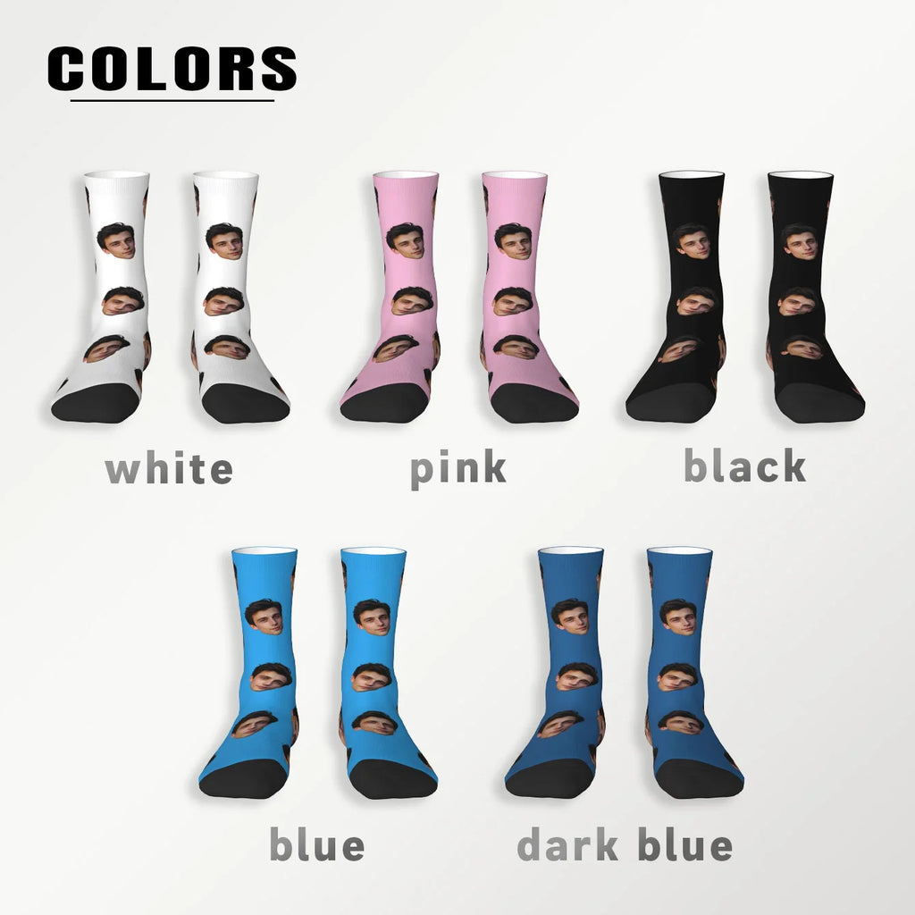 Calcetines Personalizados con Tu Foto - Diseño Único en Forma de Cara