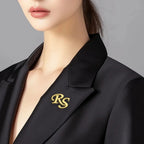 Broche de Iniciales Personalizado en Acero Inoxidable