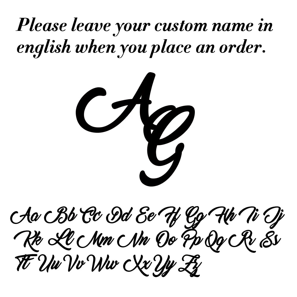 Broche de Iniciales Personalizado en Acero Inoxidable