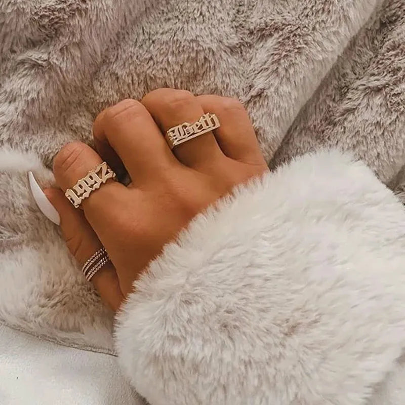 Anillo Personalizado con Nombre | Acero Inoxidable Unisex