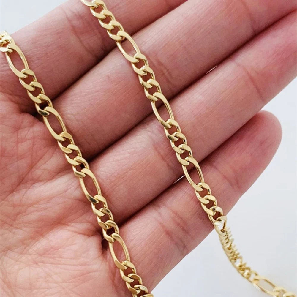 Collar Personalizado Nombre Cadena Cubana Oro | Figaro Unisex