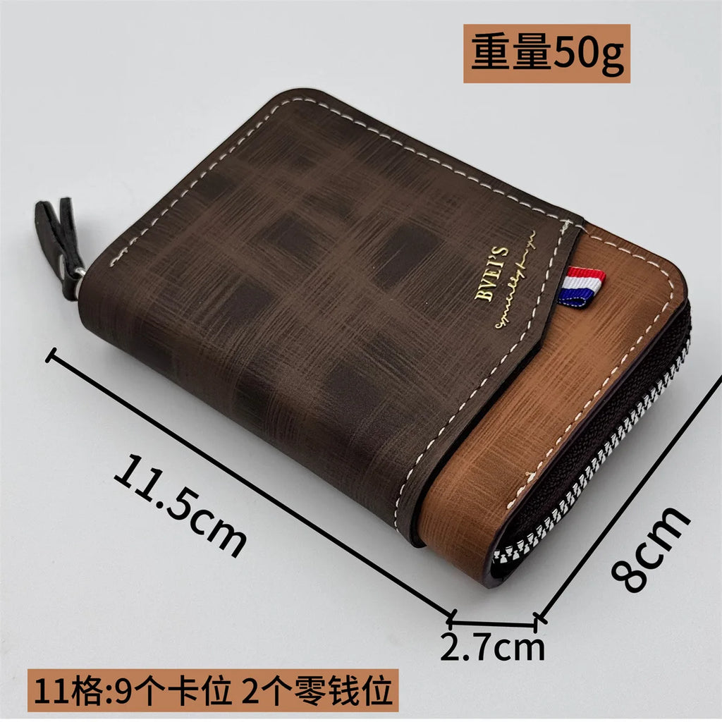 Tarjetero Multifuncional Personalizado Nombre Cuero PU Oro | Billetera Ejecutiva