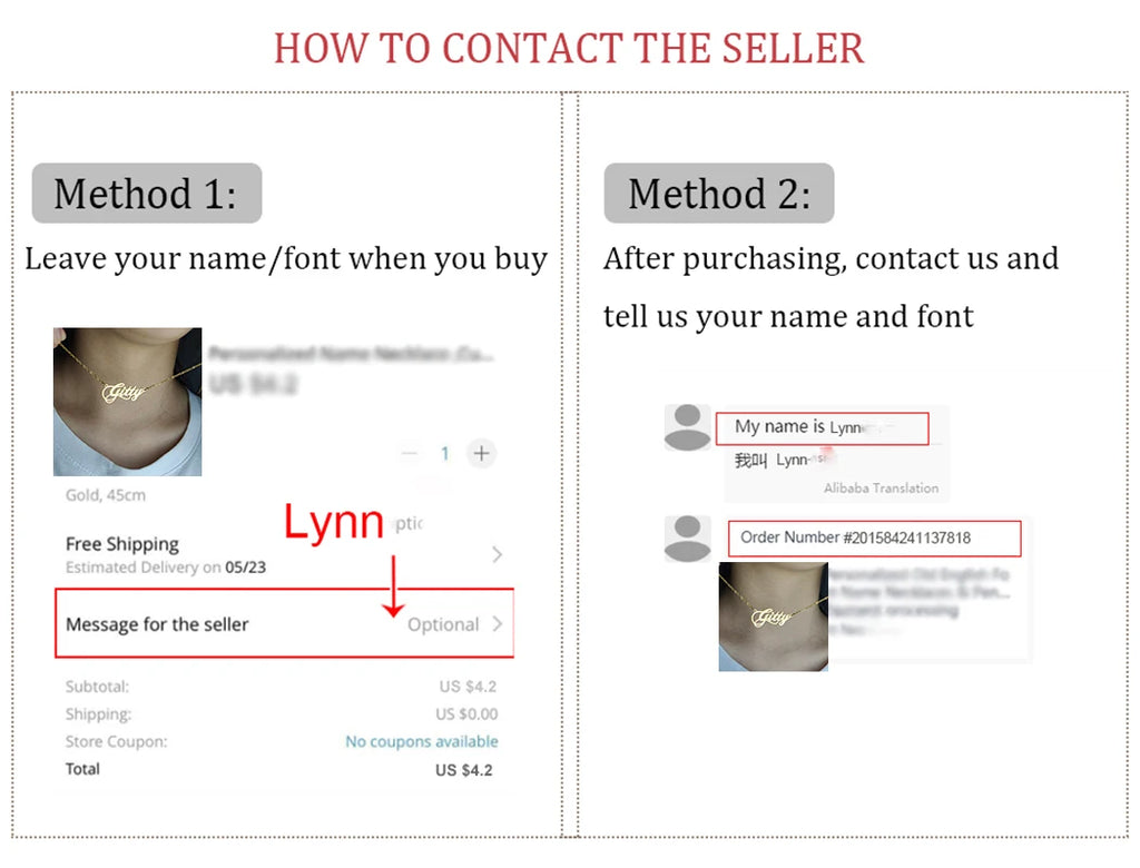 Collar Personalizado con Nombre y Cadena de Labios - Oro