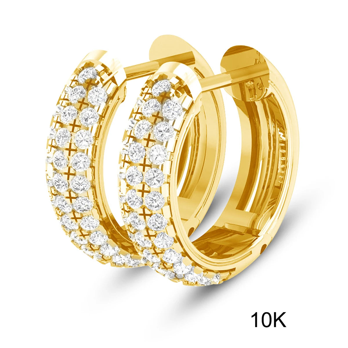 Aros de Moissanita VVS1 Oro Blanco 18K | Pendientes Lujo Kirin Palace